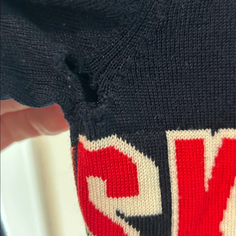 Perfect Moment Navy and Red 3D 'SKI' Sweater - Picture 4 of 5